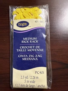 Wrights Medium Zackenlitze 2,5 Meter gelb - Bild 1 von 2