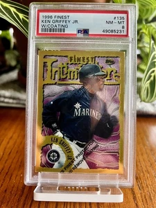 1996 Topps Finest Gold Rare #135 Ken Griffey Jr. PSA 8 Seattle Mariners ๐ฅ๐ฅ - Picture 1 of 2