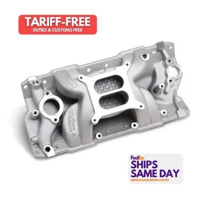 Weiand 8501WND, One Natural Aluminum Sbc Speed Warrior Intake Manifold Performan - Image 1 of 4
