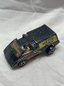 Vintage Hot Wheels 1979 Hi Rackers Black VETTE VAN Blackwalls - Foto 1 di 8
