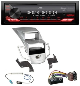 JVC Bluetooth USB DAB MP3 Autoradio für Ford Fiesta Display 10-17 silber - Bild 1 von 8