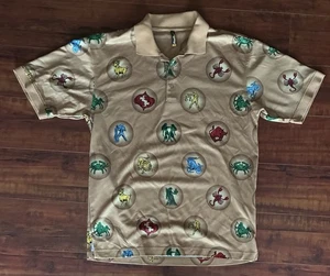 Rare Vintage Raw Blue Zodiac Sign AOP Shirt Sz L - Picture 1 of 5