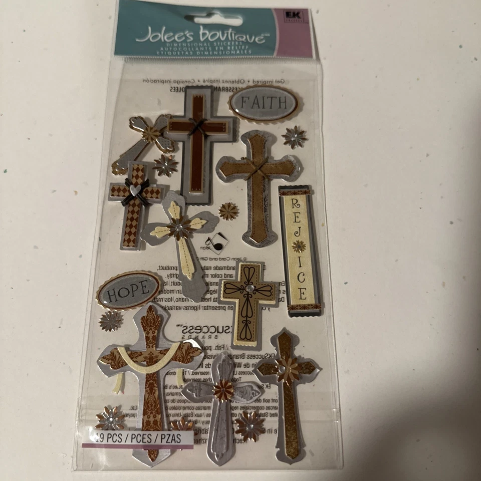 Jolee's Boutique “Faith Hope And Rejoice Crosses” Scrapbooking Stickers - Image 1 of 1