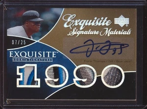 UD EXQUISITE 2007 FRANK THOMAS FIRMAS DE NOVATO PARCHE CUÁDRUPLE AUTÓGRAFO/25! - Imagen 1 de 2