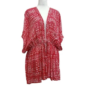 Victoria’s Secret Heart Print Kimono Tie Front Robe Cover Up sz OS Love - Picture 1 of 10