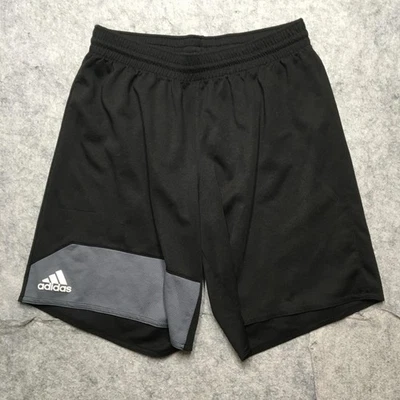Pantalones Cortos Adidas Para Hombre Medianos Negros Gris Climalite Atlético Gimnasio Entrenamiento Ropa Activa Foto 1 de 4