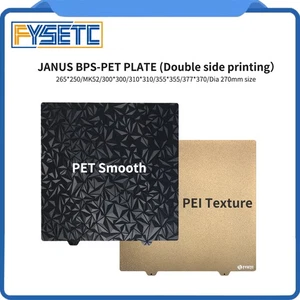 257 x 257 mm Stahlplatte doppelseitig strukturiert PET/PEI für 3D Drucker Bulid Platte - Bild 1 von 13