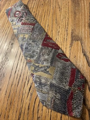 Corbata de seda Tino Cosma vintage usada en excelente estado para hombre hecha en Italia avión abstracto de la Segunda Guerra Mundial Foto 1 de 4