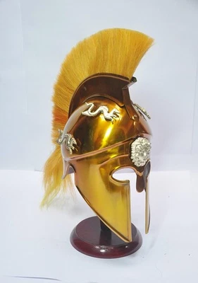 Wearable Golden Greek Corinthian Armor Helmet Rustic Vintage Home Decor Gifts - image 1 of 3