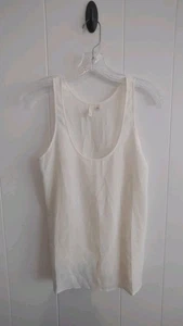Blusa sin mangas ligera fluida crema marfil Nordstrom Frenchi nueva con etiquetas talla pequeña - Imagen 1 de 8