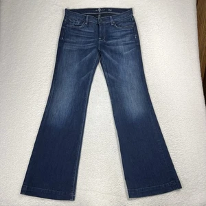 7 Seven For All Mankind Dojo Low Rise Schlagjeans Damen 30 (32x33) Dark Denim - Bild 1 von 12