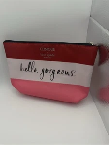 CLINIQUE x Kate Spade Pink Makeup Cosmetic Bag, Travel Toiletry Pouch (NEW 2023) - Picture 1 of 4