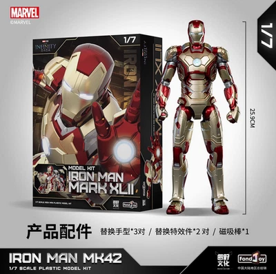 FondJoy Marvel IRON MAN MARK XLII Infinity SAGA 1/7 Plastic Model KIt Figure LED - Image 1 of 4