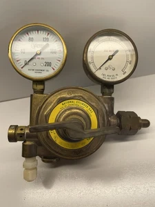 Vintage NCG National Flasche Gas Wasserstoffregler mit Victor Gauge - Bild 1 von 11
