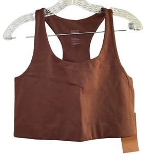 Neu mit Etikett Girlfriend Collective Paloma Racerback Sport BH-Top braun Größe L active - Bild 1 von 7