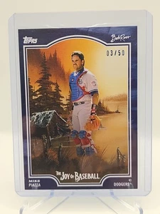 2025 TOPPS X BOB ROSS THE JOY OF BASEBALL Mike Piazza Preussian Blue /50 - Bild 1 von 2