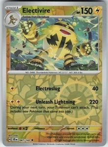 PO-01 Reverse Holo Electivire 047/142 SV07: Stellar Crown - Picture 1 of 1