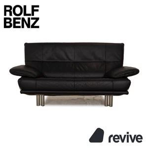 Rolf Benz BMP 418 Cuir Deux Places Bleu Foncé Canapé - Bild 1 von 10