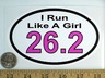 Funny "Only 1/2 Crazy" Half Marathon Bumper Sticker – 13.1 Miles, Euro Oval Design – Perfect For Runners 2 thumbnail image