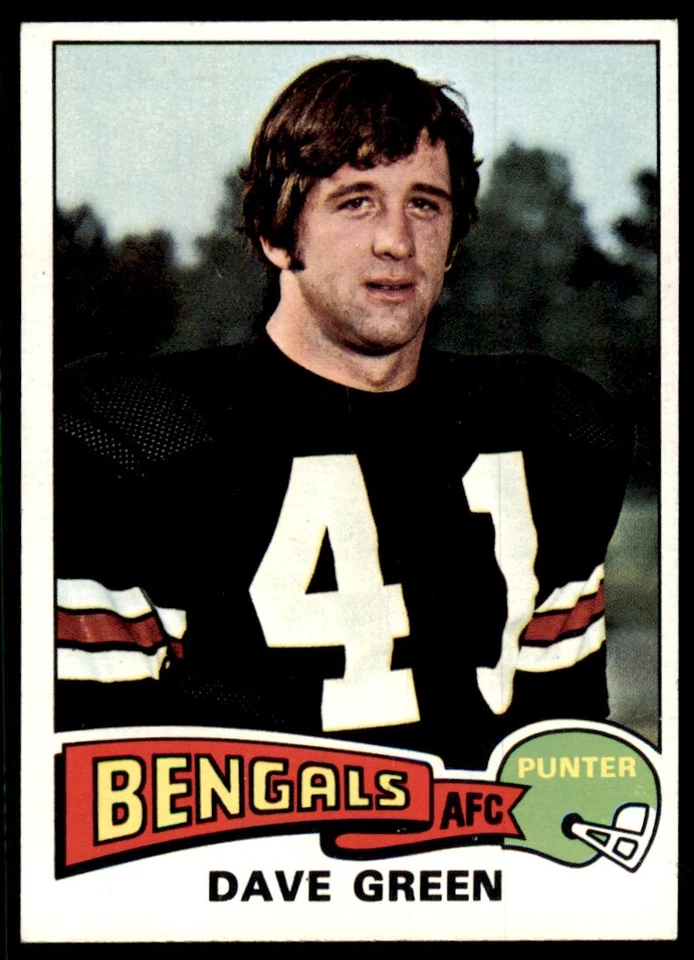 1975 Topps Dave Green Rookie Cincinnati Bengals #394 - Image 1 of 2