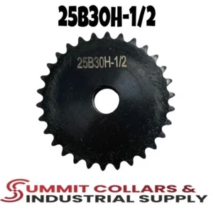 #25 Roller Chain Type B Sprocket 30 Tooth Stock1/2" Bore 25B30H-1/2 - Picture 1 of 2