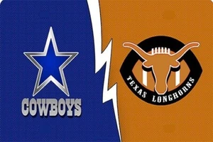 Dallas Cowboys vs Texas Longhorns House Divided Flag 3x5 FT Football Flag - Picture 1 of 1