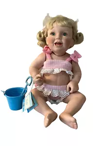ASHTON-DRAKE GALLERIES Beach Babies "Kellie" Poseable Porcelean Doll w/Box - Picture 1 of 9
