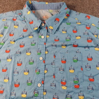 Camisa Disney Skyway Buckets Para Hombre Azul Talla Grande Parques Disneyland LEER Foto 1 de 4