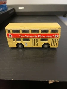 1972 Matchbox Lesney Super Kings Berlin Bus Double Decker Die Cast yellow - Picture 1 of 4