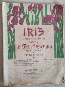 Antico spartito musicale Iris Libretto di L. Illica musica di Pietro Mascagni  - Imagen 1 de 2