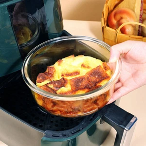 2pcs Clear Seasoning Bowl Salad Mixing Bowl Kitchen Glass Baking Bowl for - Picture 1 of 12