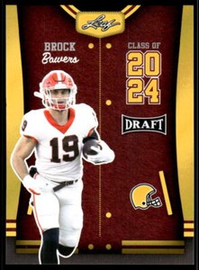 2023 Leaf Draft Gold 76 Brock Bowers  Class of 2024 Rc