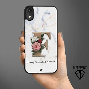 Cover personalizzata con lettere e nome, custodia per cellulare, effetto marmo - Foto 1 di 2