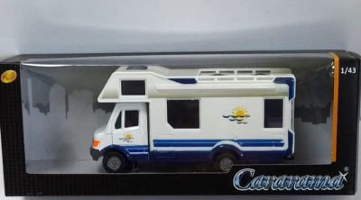 CARARAMA 1:43 DIE CAST  CAMPER MERCEDES HOME MOBILE BIANCO ART  93510 - Immagine 1 di 2