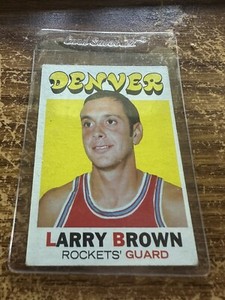 1971-72 Topps #152 Larry Brown RC Rookie HOF Denver Rockets VG-EX No Creases
