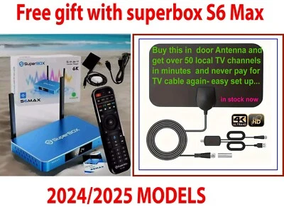 2025 SuperBox S6 S6Max MediaPlayer SmartBox TVBox WITH FREE GIFT - Image 1 of 3