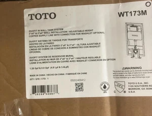 Toto 1.28 GPF Dual Flush In-Wall Toilet Tank Only (WT173M)-NEW - Picture 1 of 1