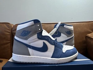 Nike Air Jordan 1 Retro OG High True Blue Größe 10 DZ5485-410 OG Clean White Nds - Bild 1 von 8
