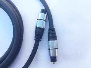 Hochwertiges Metall TOS Link optisches Kabel Kabel Leitung 2 MTR Digital Audio usw. - Bild 1 von 4