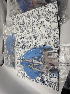 Disney Ink & Paint Placemat Reversible Print Disneyworld Cinderella's Castle Lb - Picture 1 of 6