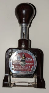 Vintage Bates Nummeriergerät 6 Rad Style E Stempel getestet voll funktionsfähig - Bild 1 von 4