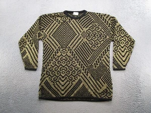 Vintage Parkway Knits Gold Sparkle Geometric Abstract Sweater Women's Size 20W - Picture 1 of 10