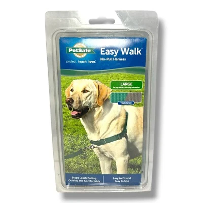 Pet Safe Easy Walk No-Pull Harness (Large) Teal/Gray; New Sealed - Image 1 of 2