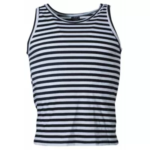 MFH Maglia T-shirt Canotta Top uomo a righe Bianco/Blu - Imagen 1 de 2