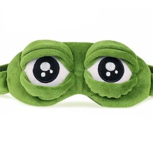 Máscara de sueño 3D Sad Frog cubierta suave para sombra de ojos para viajes mujeres hombres venda en los ojos - Imagen 1 de 8