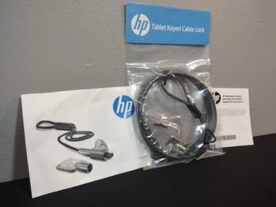 OEM HP 6Ft Tablet Key Keyed Cable Security Lock T8X45AA HP Elite x2 1012 G1 #2 - Image 1 of 4