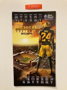 UNIVERSITY OF MICHIGAN 2024 MAGNETIC FOOTBALL SCHEDULE 4" X 7" NEW - Picture 1 of 3