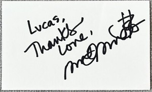 Paula Poundstone Signed In Person 3x5 Index Card In Top Loader - Authentic