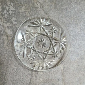 1960er ANKER HOCKING GLAS VORGESCHNITTEN KLAR HAFERFLOCKEN UNTERSETZER 4-1/2 Zoll Durchmesser - Bild 1 von 7