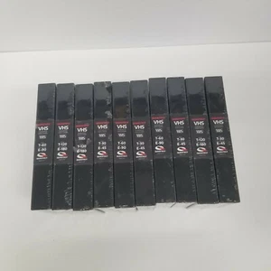 Vintage Quantegy Blank VHS T-120, T-60, T-30 Lot of 10, Hard Cases, New Sealed - Picture 1 of 5